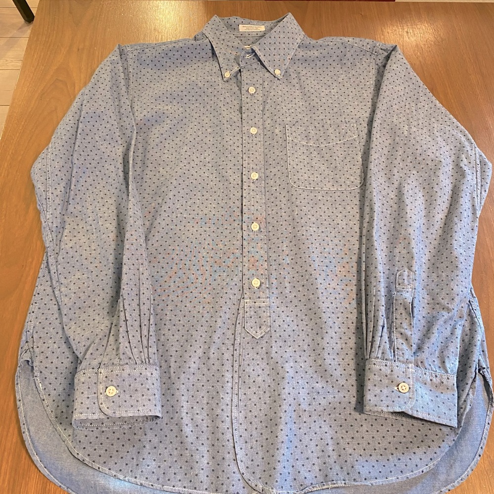 Men's Blue Polka Dot Shirt